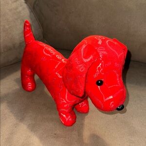 “I Love You” Red Dachshund Plush